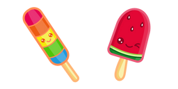 Cute Rainbow and Watermelon Frozen Juice Cursor