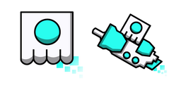 Geometry Dash Cube 81 and Ship 18 Cursor