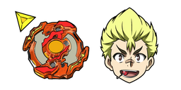 Beyblade Rantaro Kiyama and Rising Ragnaruk Gravity Revolve Cursor