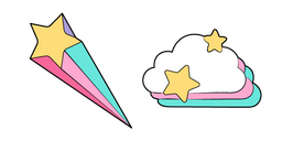 VSCO Girl Star and Cloud Curseur