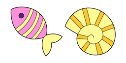 VSCO Girl Fish and Shell Cursor