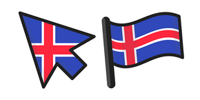 Iceland Flag Curseur
