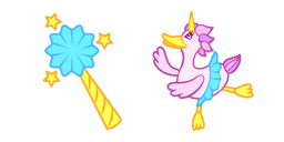 Cute Duck Unicorn Ballerina Cursor