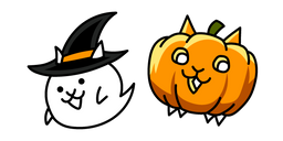 The Battle Cats Cat O'Lantern and Pumpcat Curseur