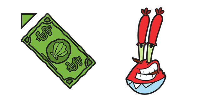 SpongeBob Mr. Krabs Dollar Cursor