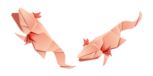 Origami Axolotl Cursor