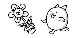 The Battle Cats Flower Cat Cursor