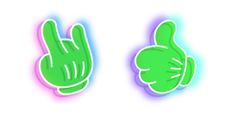 Neon Alien Hands Cursor