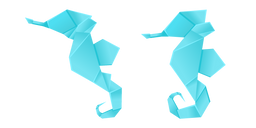 Origami Blue Sea Horse