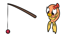 Cuphead Angel and Fishing Rod Cursor