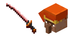 Minecraft Luxury Merchant and Master's Katana Cursor