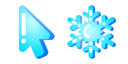 Minimal Blue Snowflake Cursor