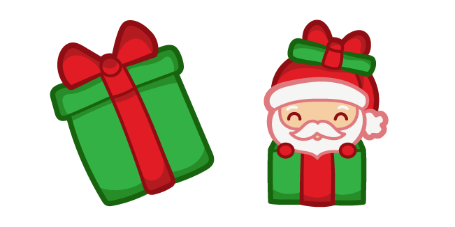 Cute Santa in Gift курсор