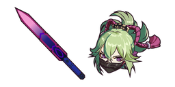 Genshin Impact Kuki Shinobu and Dagger Curseur