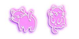 Neon Funny Little Cat Curseur