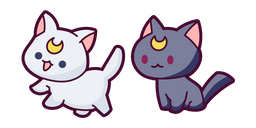 Курсор Cute Sailor Moon Luna and Artemis