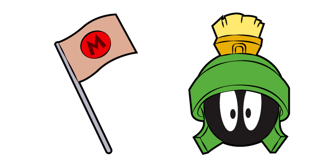Looney Tunes Marvin the Martian and Flag курсор
