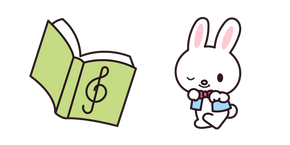 Rhythm the Cute Rabbit and Book of Sheet Music Curseur