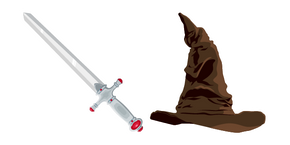 Harry Potter Sorting Hat and Gryffindors Sword Cursor