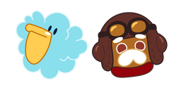 Курсор Cookie Run Pilot Cookie and Cloud Pelican