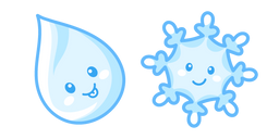 Cute Drop and Snowflake Cursor