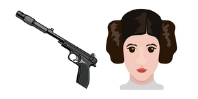 Star Wars Princess Leia and Blaster cursor