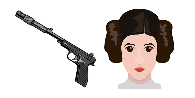 Star Wars Princess Leia and Blaster курсор