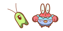 Cute Sheldon J. Plankton and Eugene H. Krabs Curseur