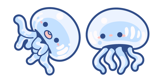 Cute Blue Jellyfish курсор