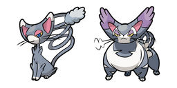 Pokemon Glameow and Purugly Cursor