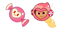 Курсор Cookie Run Pink Choco Cookie and Pink Candy