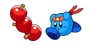 Kirby Blue Kirby and Red Apples Curseur