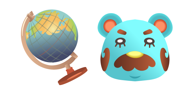 Animal Crossing Beardo and Globe Cursor