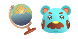 Animal Crossing Beardo and Globe Cursor