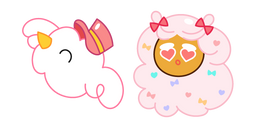 Cookie Run Cotton Candy Cookie and Bird Cursor