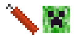 Minecraft Stick of TNT and Creeper Curseur