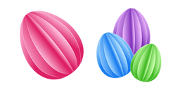 Origami Colorful Easter Eggs Cursor