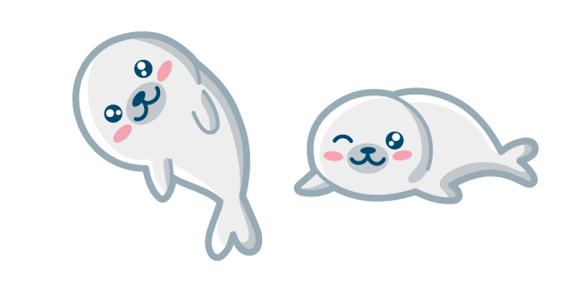 Cute White Seal курсор