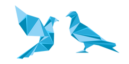 Origami Blue Pigeon Cursor