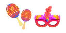 Margi Gras Carnival Mask Cursor