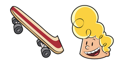 Captain Underpants Harold Hutchins and Skateboard Cursor