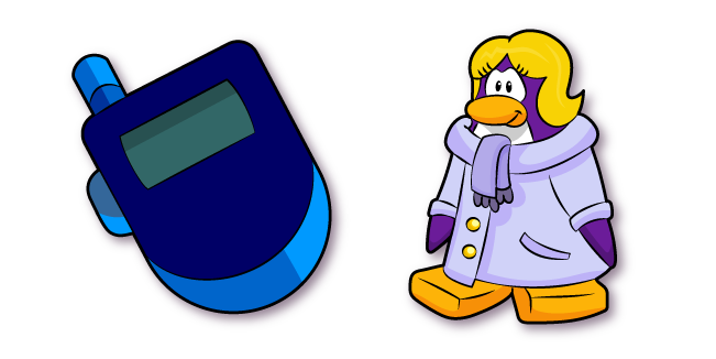 Club Penguin Dot the Disguise Gal and Spy Phone курсор