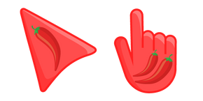 Chili Pepper on Red Background cursor