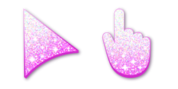 White-Pink Glitter Cursor