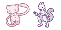 Cute Pokemon Mew and Mewtwo Cursor