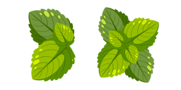 Green Mint Leaves Cursor