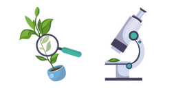 Biologist: Plant and Microscope Cursor