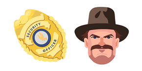Stranger Things Chief Hopper Badge cursor