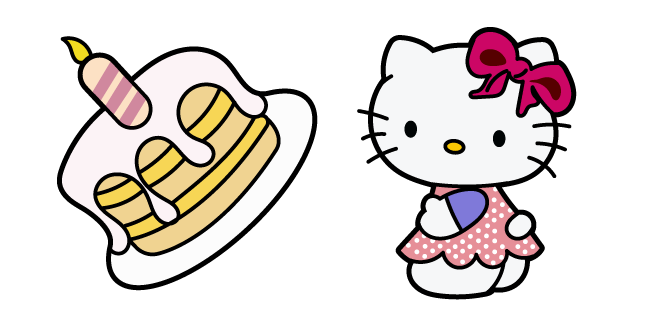 Hello Kitty and Birthday Cake курсор