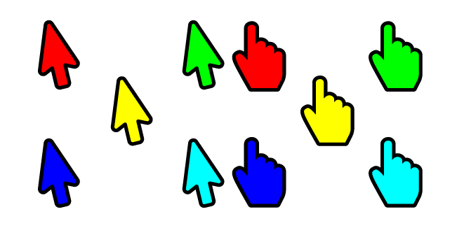 Five Colorful Cursors курсор